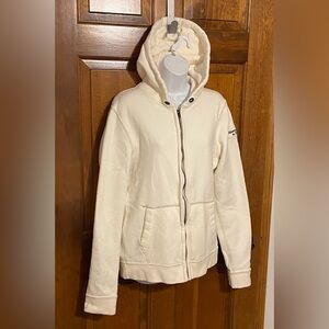 Abercrombie & Fitch Y2K Muscle Off white Full Zip up Hoodie Size Medium